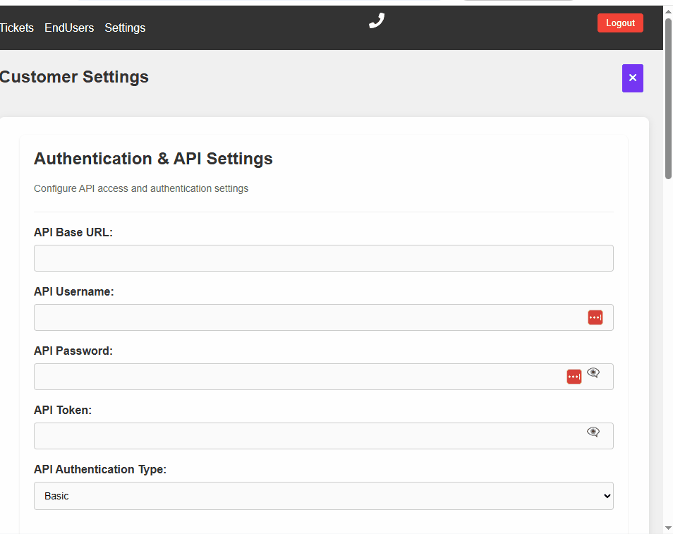 Demo of settings